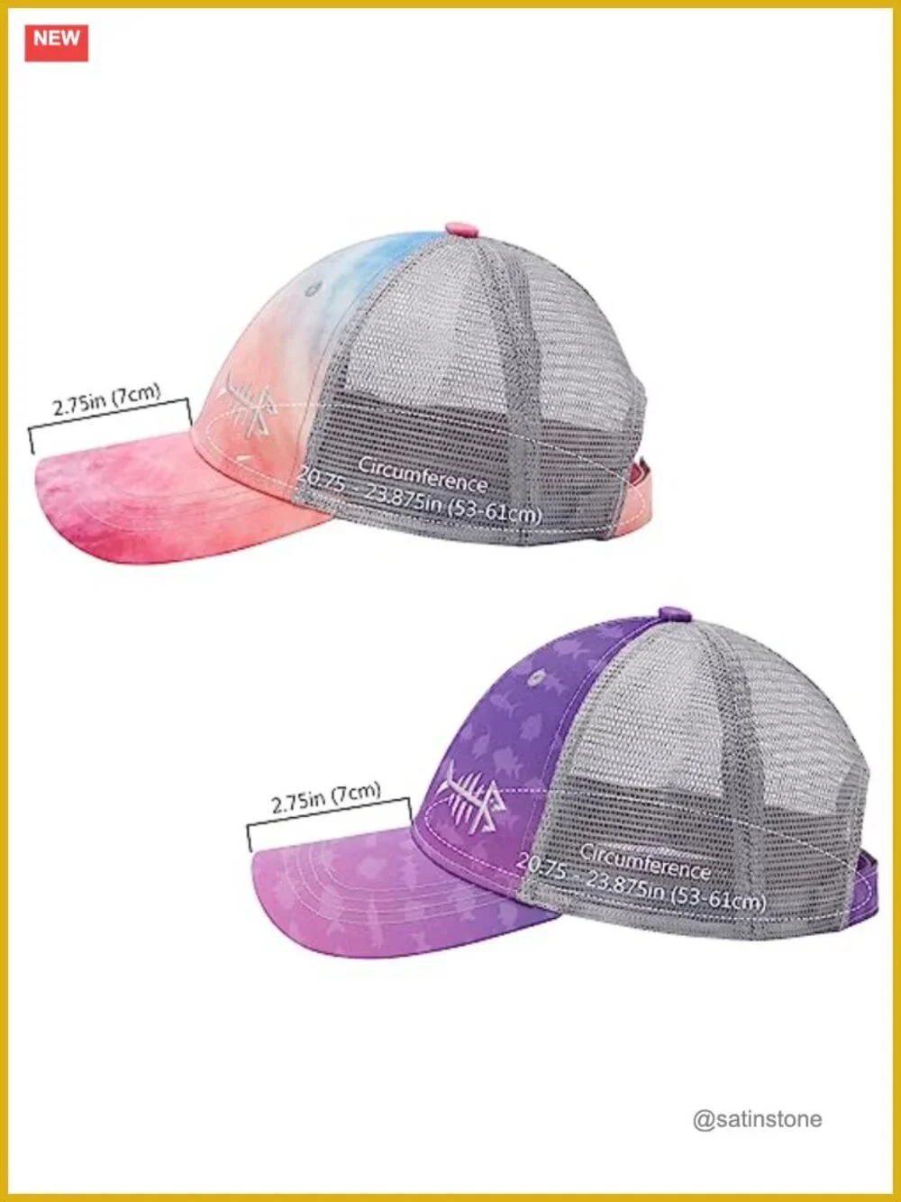 2 Pack Mesh Back Baseball Trucker Cap Hunting Fishing Hat Adjustable